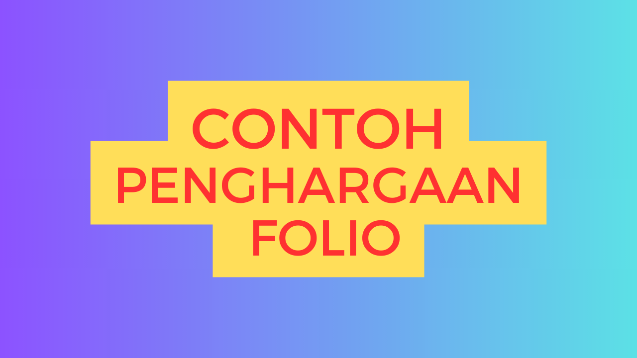contoh penghargaan folio