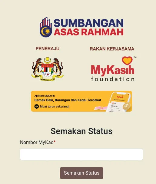 semakan sara online