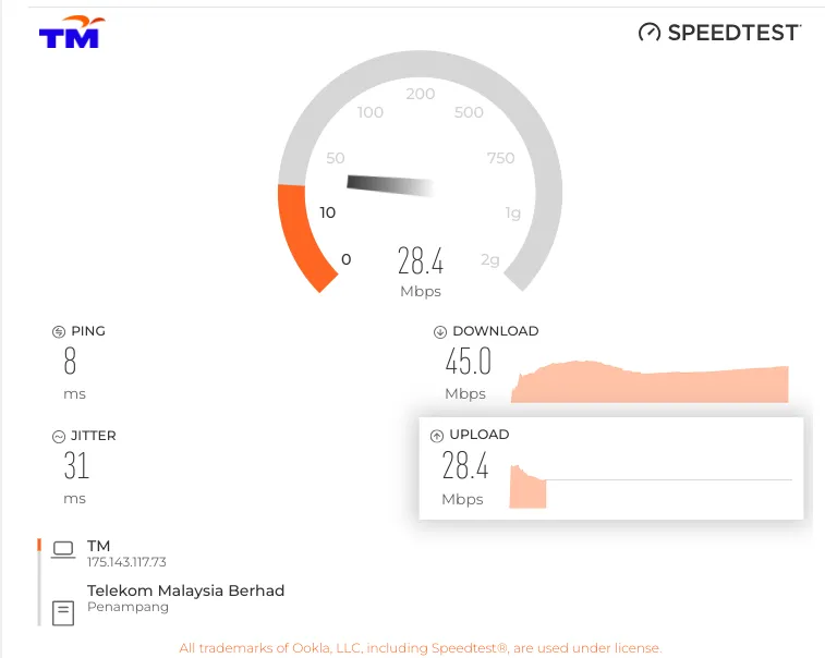tm speed test