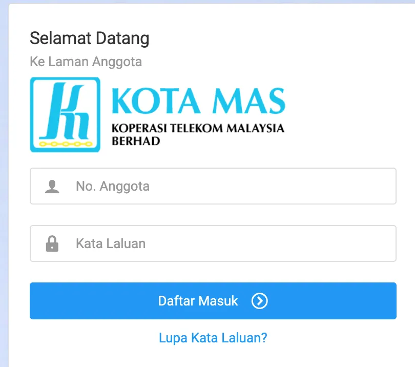 kotamas login