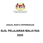 jadual lengkap spm 2025