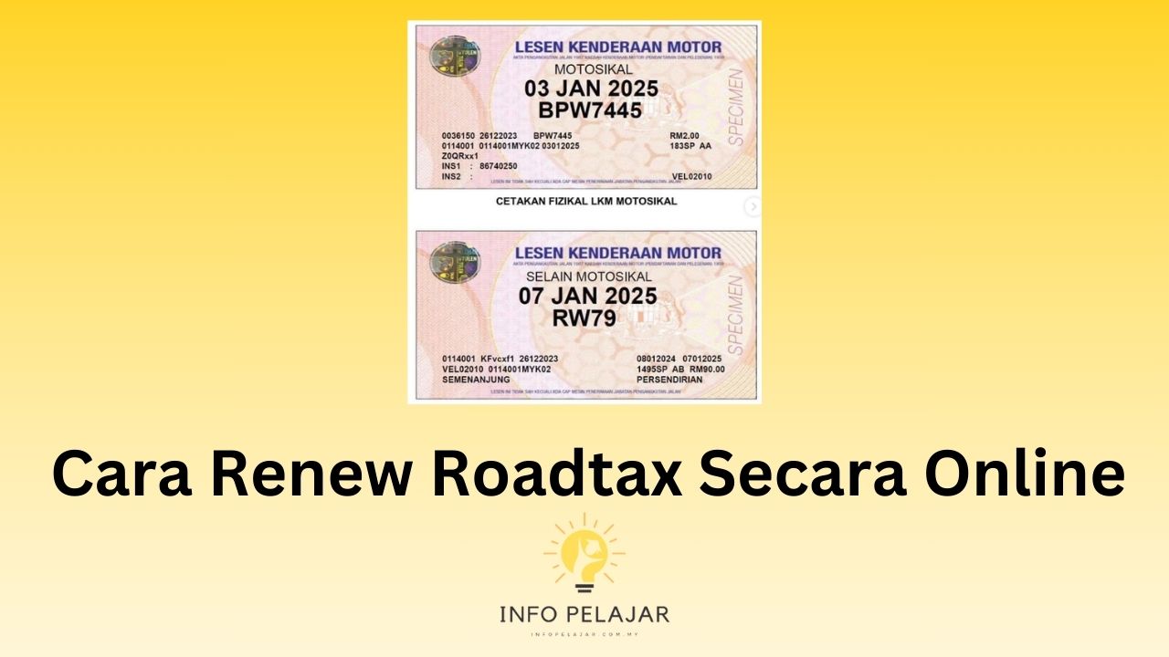 Cara Renew Roadtax Secara Online