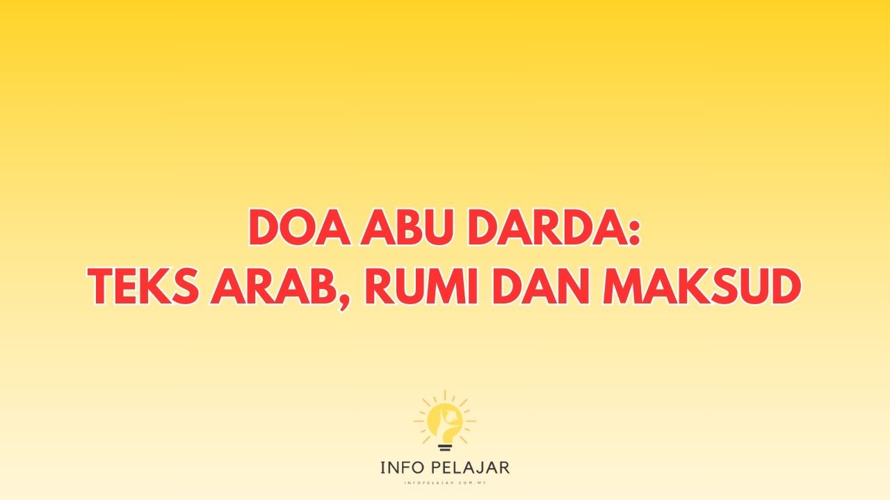 doa abu darda dalam bacaan arab, rumi, serta maksudnya sekali.