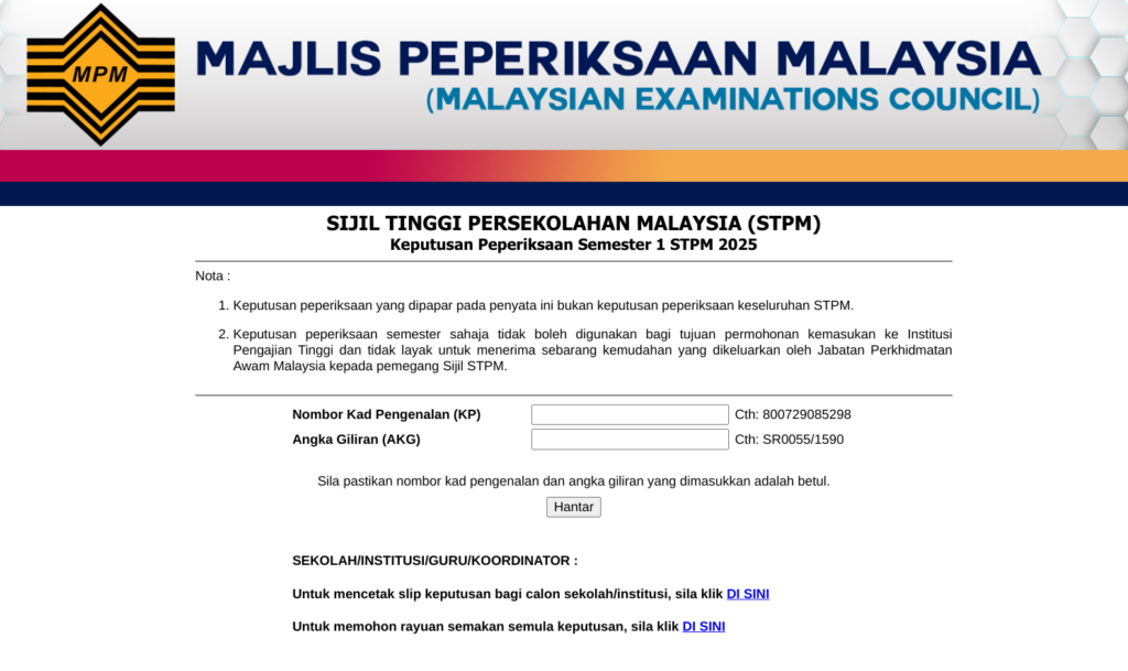 stpm result