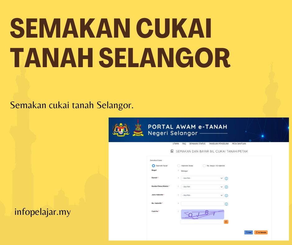 semakan cukai tanah selangor
