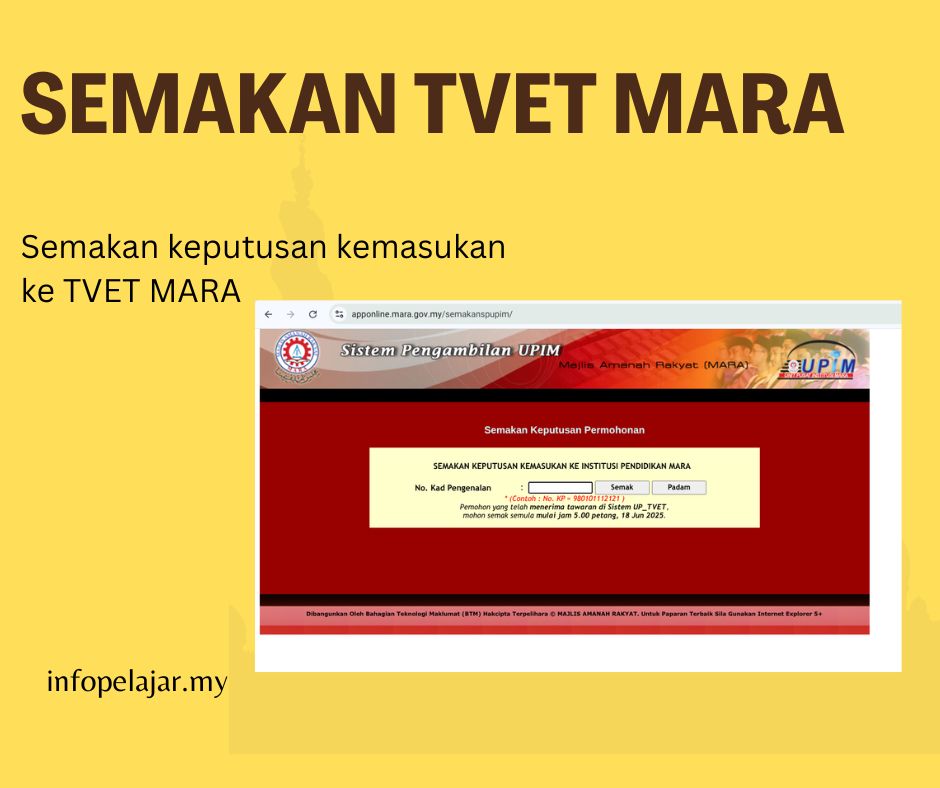 semakan tvet mara