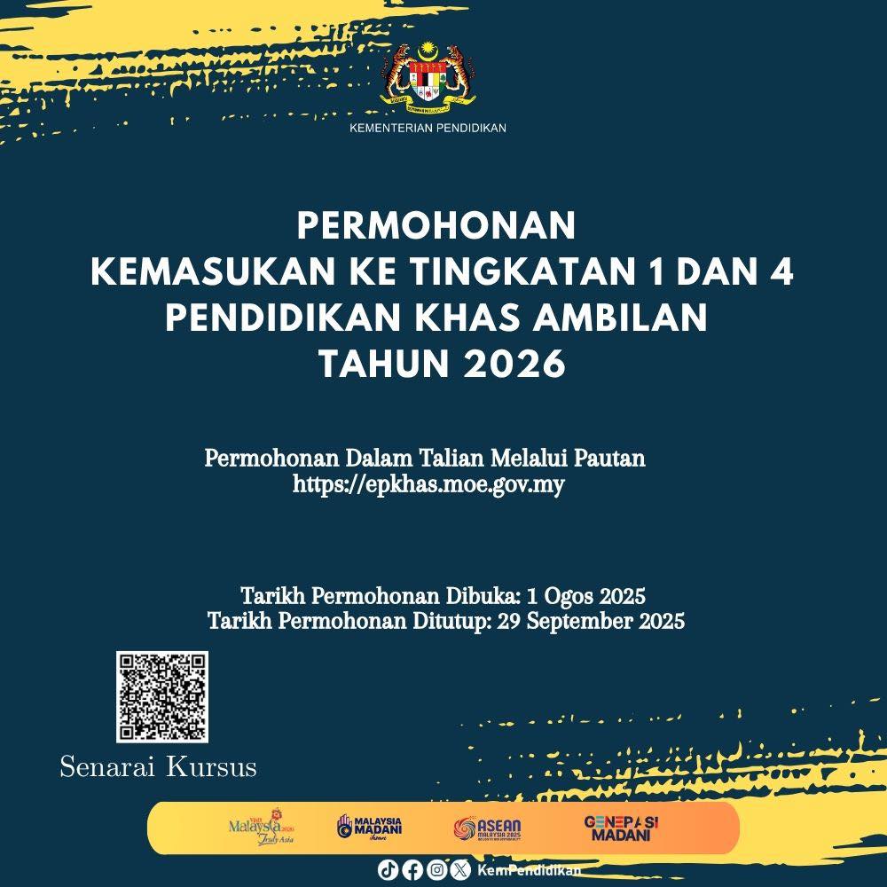 permohonan pendidikan khas 2026